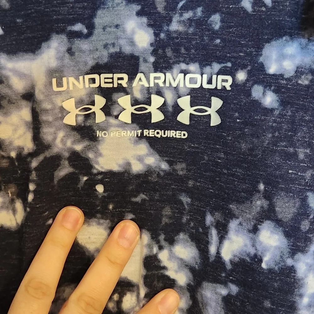 Under Armour Men's Short Sleeve Tee - Black and White Tie-Dye - Picture 2 of 7